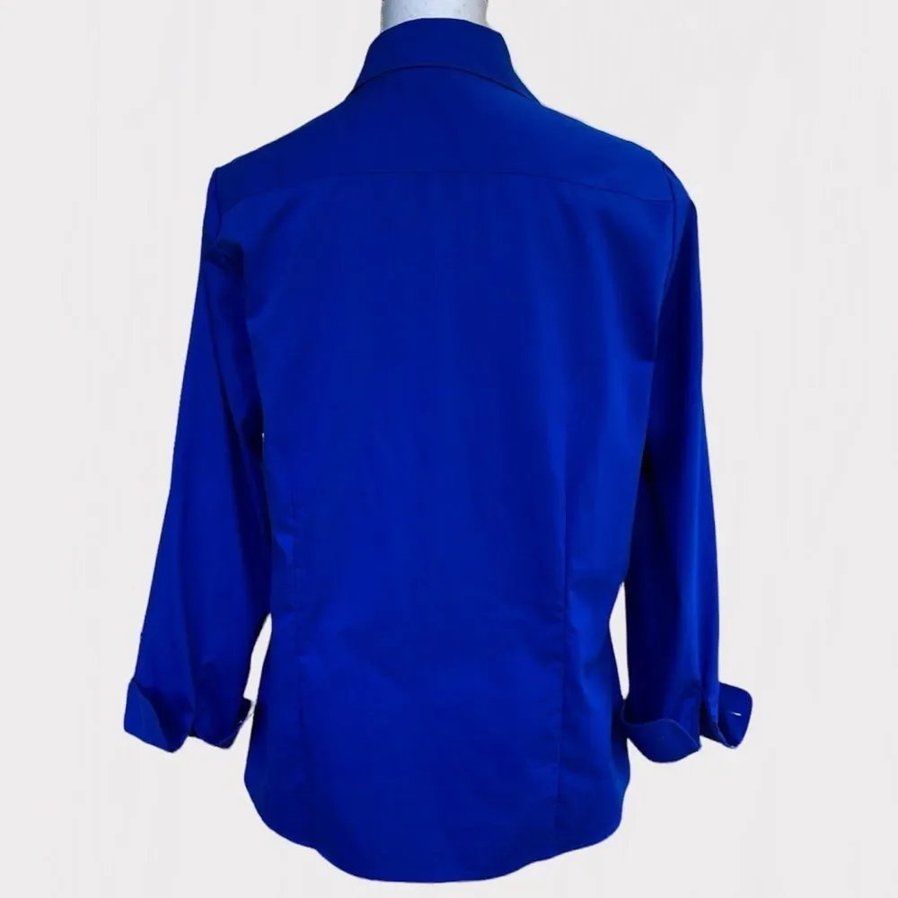 Drapers & Damons Blue 💯 Cotton Button Down Shirt Sz 12 - Picture 6 of 8